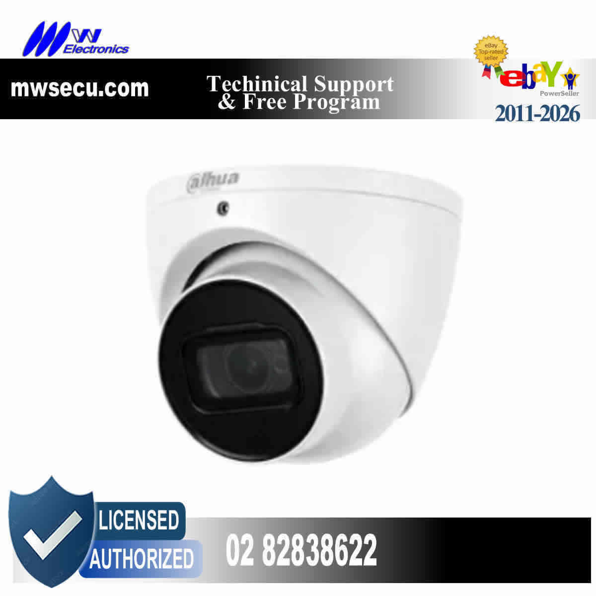 Dahua Camera 5MP HDW2541EMP-AS-ANZ  2.8mm white