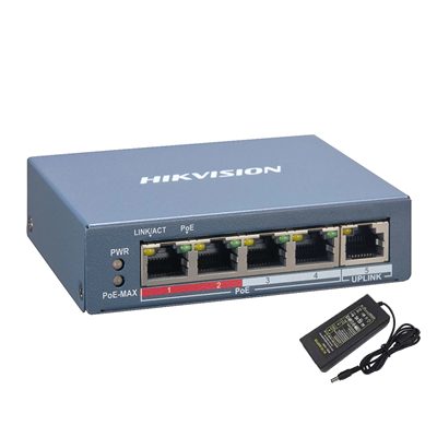 HIKVISION 3E1105P-EI 4 PORT MANAGED POE SWITCH,