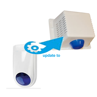 Alarm kit outdoor siren strobe slime one update to Square standard one