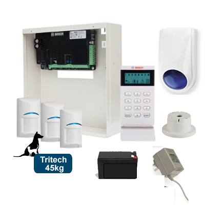 Bosch Alarm kit 3000 WITH 3 Tritech Pet Friendly  PIR + ICON kp