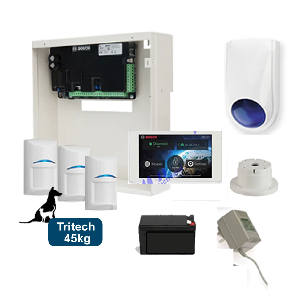 Bosch Alarm kit 3000 WITH 3 Tritech Pet Friendly  PIR  5" Touch screen
