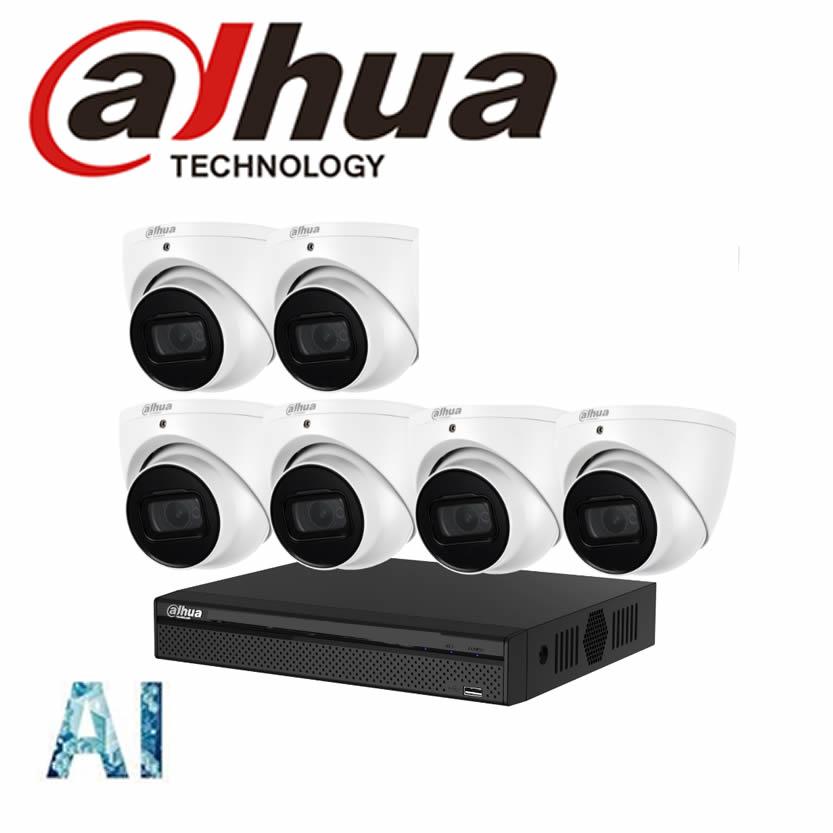 Dahua CCTV KIT : AI 8CH W/  6x 6MP System choose HDD