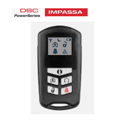 DSC Alarm Wirelessy Keyfob Backlit ICON Display, Built-in Buzzer for Audible Feedback