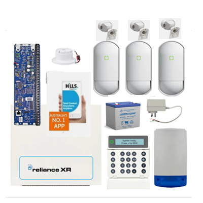 Hills Alarm Kit  Reliance XR LCD Keypad IP system
