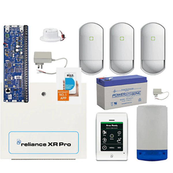 Hills Alarm kit Reliance XR Pro touch Keypad IP System