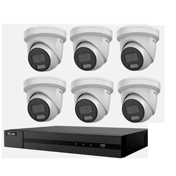 Hilook Kit : 8CH NVR108MH With 6MPx 6 Camera  T361 CCTV