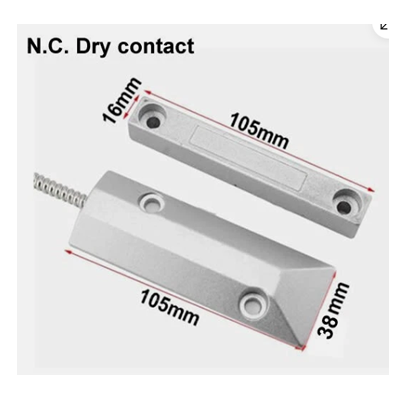 Alarm Zinc Alloy Roller door shutter NC reed switch Magnetic Contact ( Bosch / Ness / Hills / DSC)