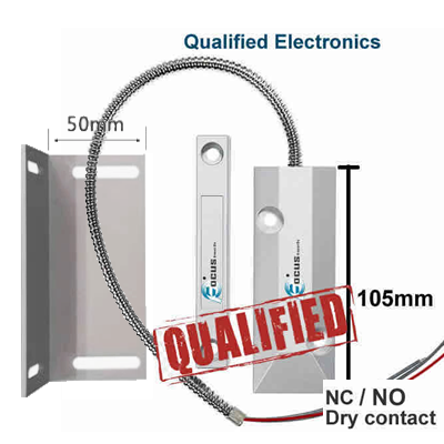 Alarm Zinc Alloy Roller door shutter NC / NO reed switch Magnetic Contact ( Bosch / Ness / Hills / DSC)