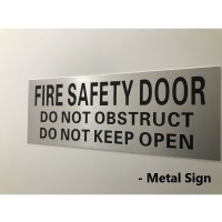 FIRE Safety Door Sign Metal 