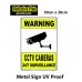 CCTV Big Metal Warning Sign Variety sizes in Blue Yellow