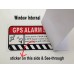 Window Internal Sticker Car GPS Alarm System Warning Sign Weatherproof