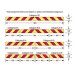 Stripe strip for DO NOT OVERTAKE TURNING VEHICLE 5 Pieces Sign retro reflective Metal/Sticker