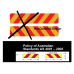 DO NOT OVERTAKE TURNING VEHICLE 5 Pieces Sign retro reflective stripe strip Metal/Sticker