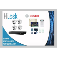 Hilook CCTV Kit with 4 X 6MP Cameras + Bosch Alarm 2000 System 