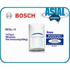 BOSCH Alarm Wireless pet friendly TriTech Detector PIR Radion RFDL-11