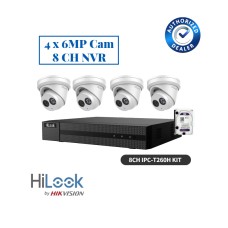 HILOOK by HIKVISION 4x 6mp Security Camera 8 Channel NVR WD HDD 2TB KIT